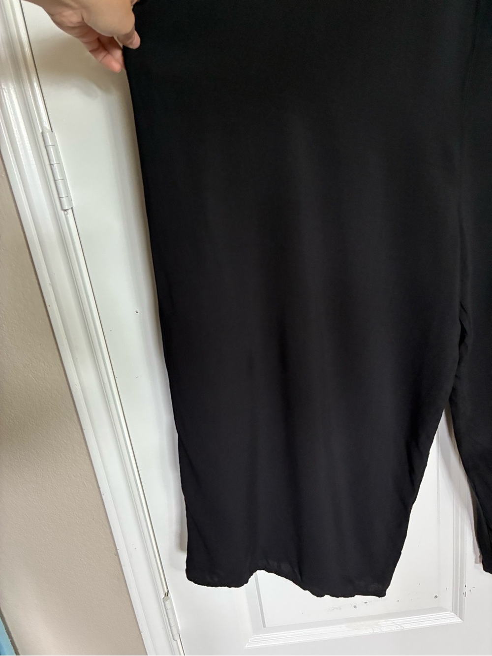 Gothic Sleek Black Jumpsuit Spaghetti Strap Adjustable Pockets size XXL - Picture 7 of 11